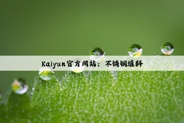 Kaiyun官方网站：不锈钢填料